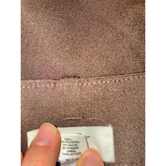 Loft Womens 2 Brown Pencil Skirt Belted Waist Career Office Work Wear - Picture 7 of 7